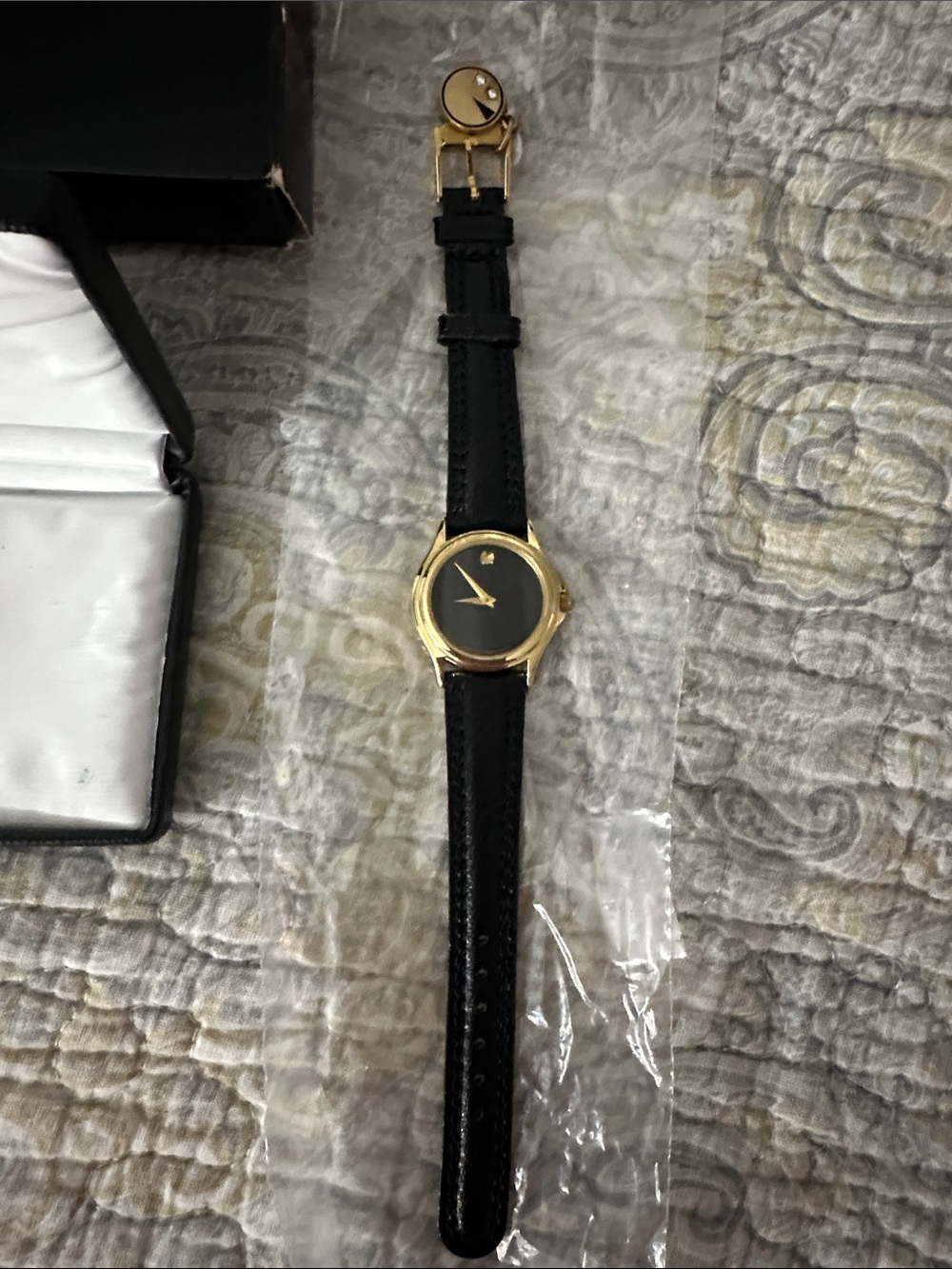 New Old Stock from 1997 w 10k Gold and Stainless Steel Case Museum MOVADO Watch - Picture 5 of 15